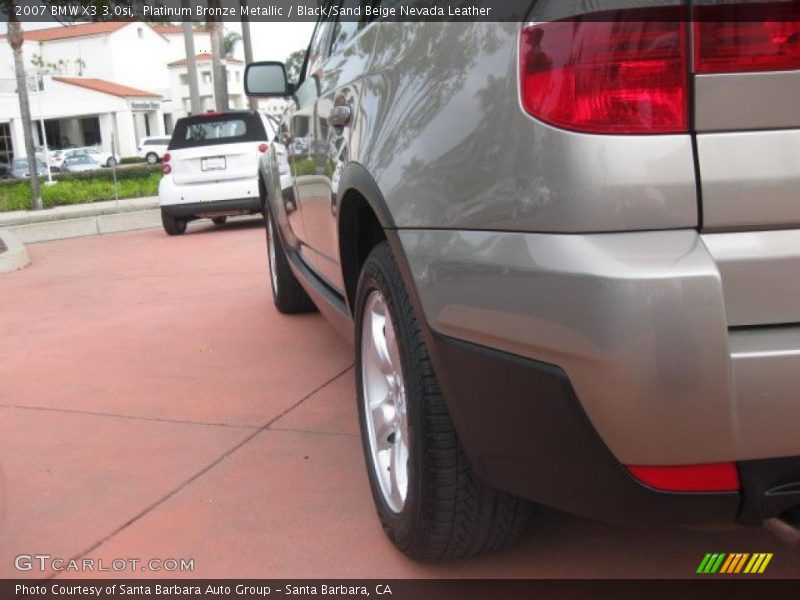 Platinum Bronze Metallic / Black/Sand Beige Nevada Leather 2007 BMW X3 3.0si