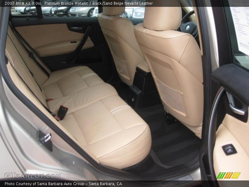 Platinum Bronze Metallic / Black/Sand Beige Nevada Leather 2007 BMW X3 3.0si