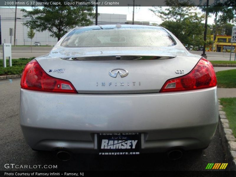 Liquid Platinum Silver / Graphite 2008 Infiniti G 37 Journey Coupe