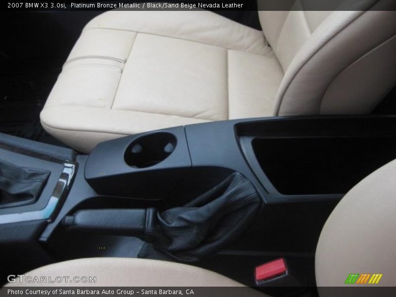 Platinum Bronze Metallic / Black/Sand Beige Nevada Leather 2007 BMW X3 3.0si