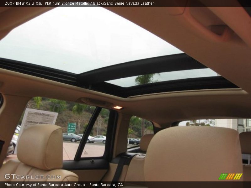 Platinum Bronze Metallic / Black/Sand Beige Nevada Leather 2007 BMW X3 3.0si