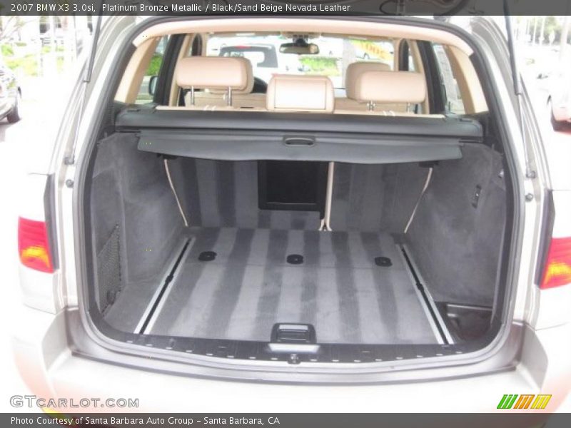 Platinum Bronze Metallic / Black/Sand Beige Nevada Leather 2007 BMW X3 3.0si