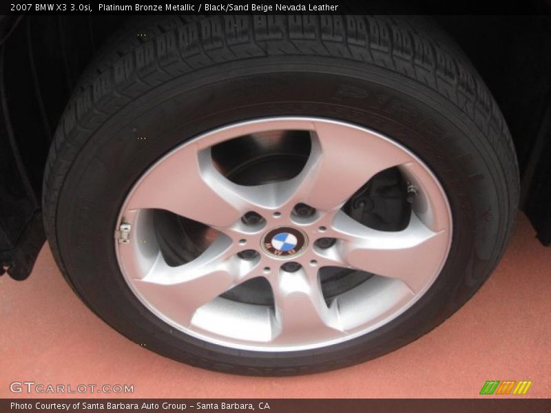 Platinum Bronze Metallic / Black/Sand Beige Nevada Leather 2007 BMW X3 3.0si