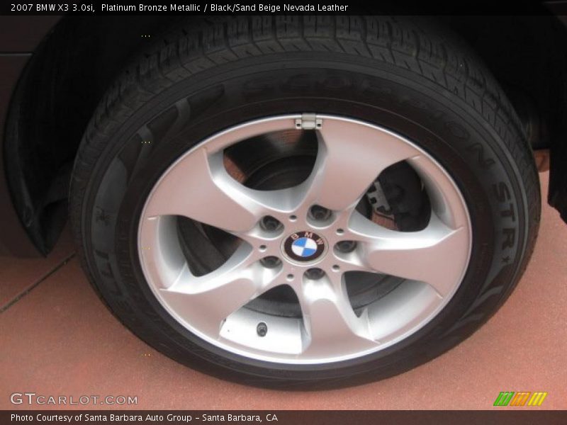 Platinum Bronze Metallic / Black/Sand Beige Nevada Leather 2007 BMW X3 3.0si