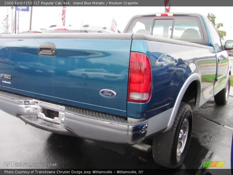Island Blue Metallic / Medium Graphite 2000 Ford F150 XLT Regular Cab 4x4