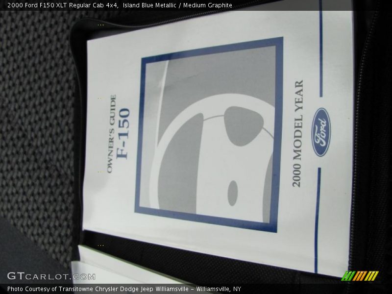 Island Blue Metallic / Medium Graphite 2000 Ford F150 XLT Regular Cab 4x4