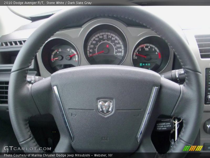 Stone White / Dark Slate Gray 2010 Dodge Avenger R/T