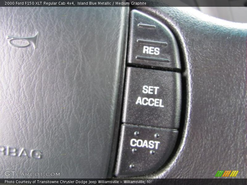 Island Blue Metallic / Medium Graphite 2000 Ford F150 XLT Regular Cab 4x4