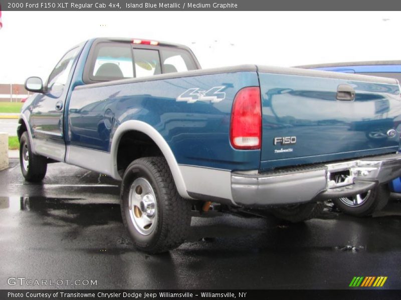 Island Blue Metallic / Medium Graphite 2000 Ford F150 XLT Regular Cab 4x4