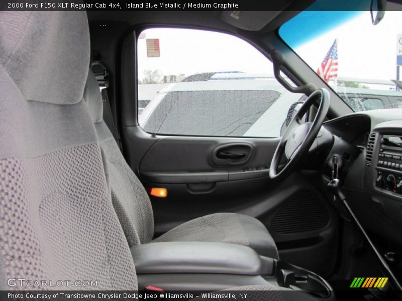 Island Blue Metallic / Medium Graphite 2000 Ford F150 XLT Regular Cab 4x4