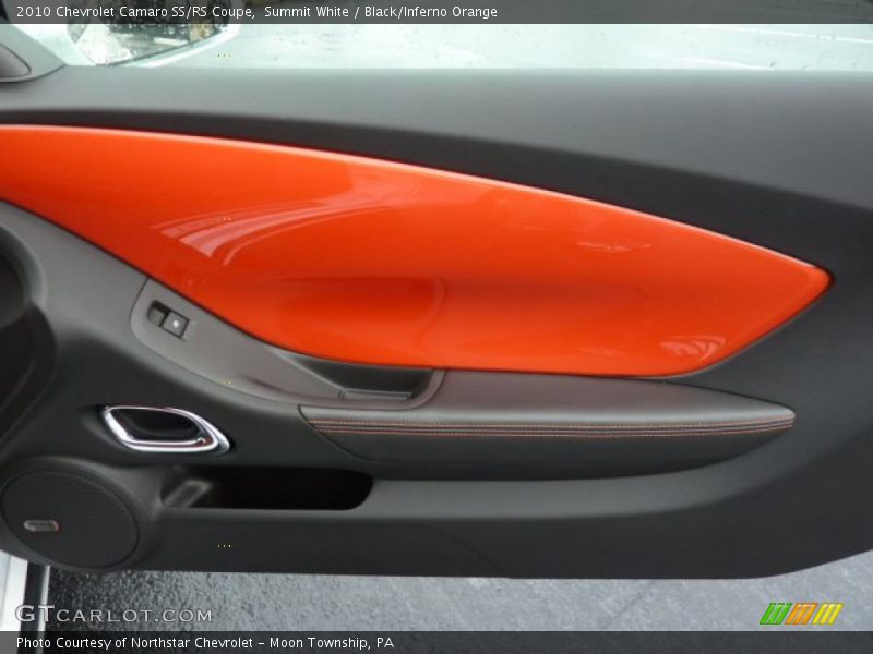 Summit White / Black/Inferno Orange 2010 Chevrolet Camaro SS/RS Coupe