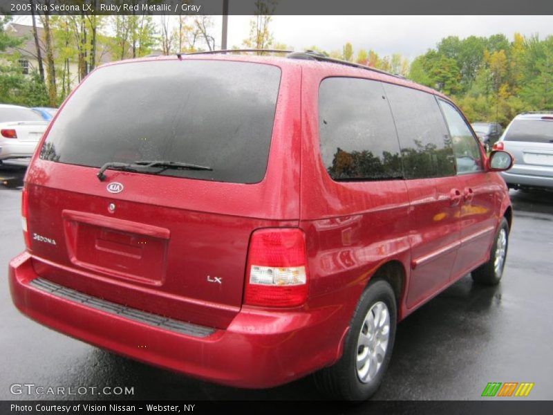 Ruby Red Metallic / Gray 2005 Kia Sedona LX