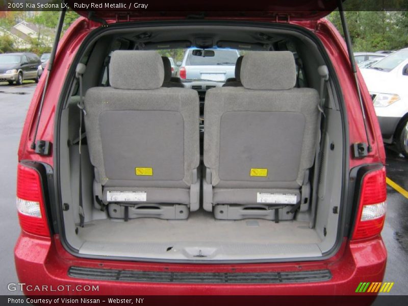 Ruby Red Metallic / Gray 2005 Kia Sedona LX