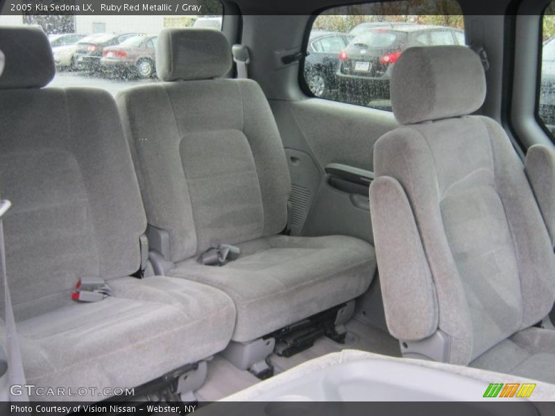 Ruby Red Metallic / Gray 2005 Kia Sedona LX