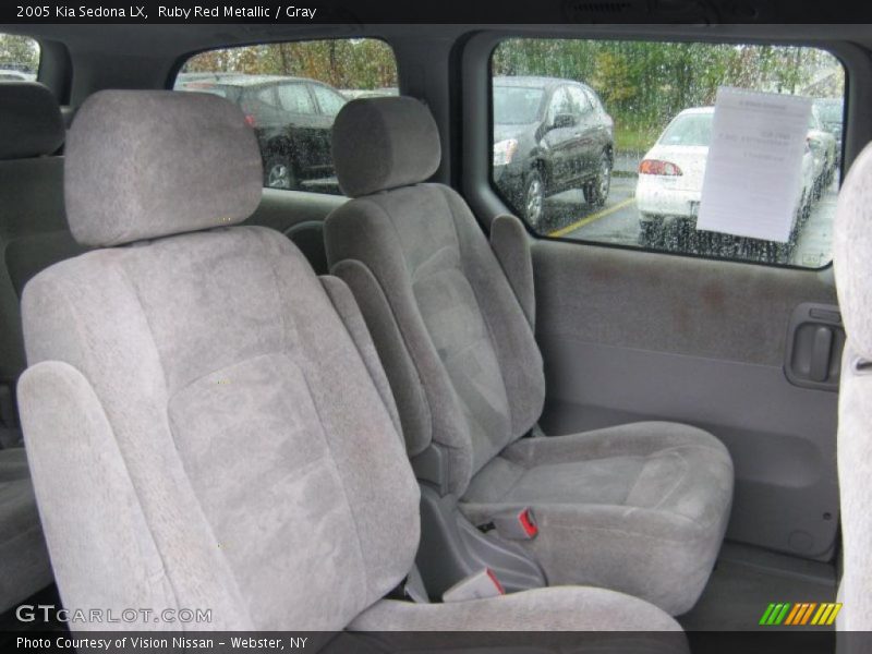 Ruby Red Metallic / Gray 2005 Kia Sedona LX