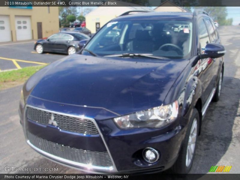 Cosmic Blue Metallic / Black 2010 Mitsubishi Outlander SE 4WD