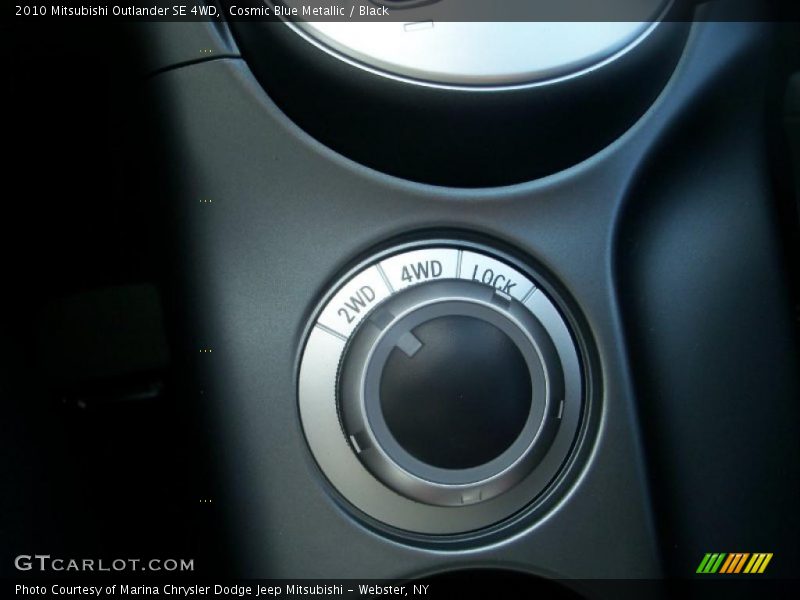 Cosmic Blue Metallic / Black 2010 Mitsubishi Outlander SE 4WD