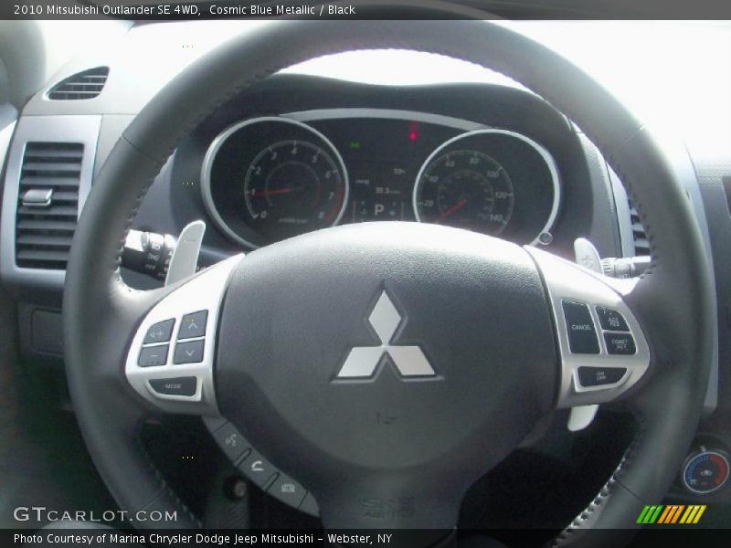 Cosmic Blue Metallic / Black 2010 Mitsubishi Outlander SE 4WD