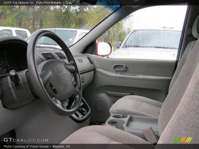 Ruby Red Metallic / Gray 2005 Kia Sedona LX