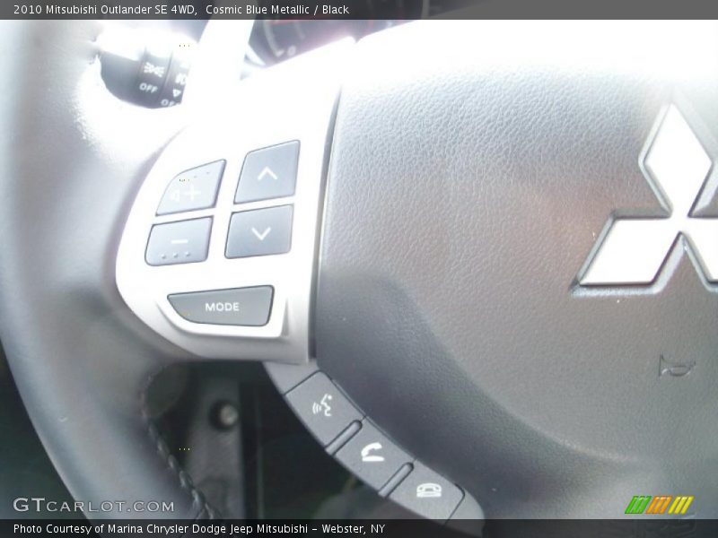Cosmic Blue Metallic / Black 2010 Mitsubishi Outlander SE 4WD