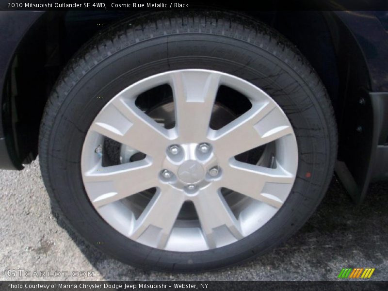 Cosmic Blue Metallic / Black 2010 Mitsubishi Outlander SE 4WD