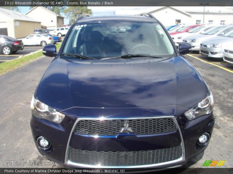 Cosmic Blue Metallic / Black 2010 Mitsubishi Outlander SE 4WD