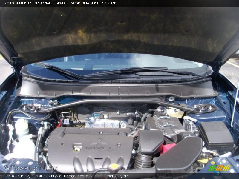 Cosmic Blue Metallic / Black 2010 Mitsubishi Outlander SE 4WD