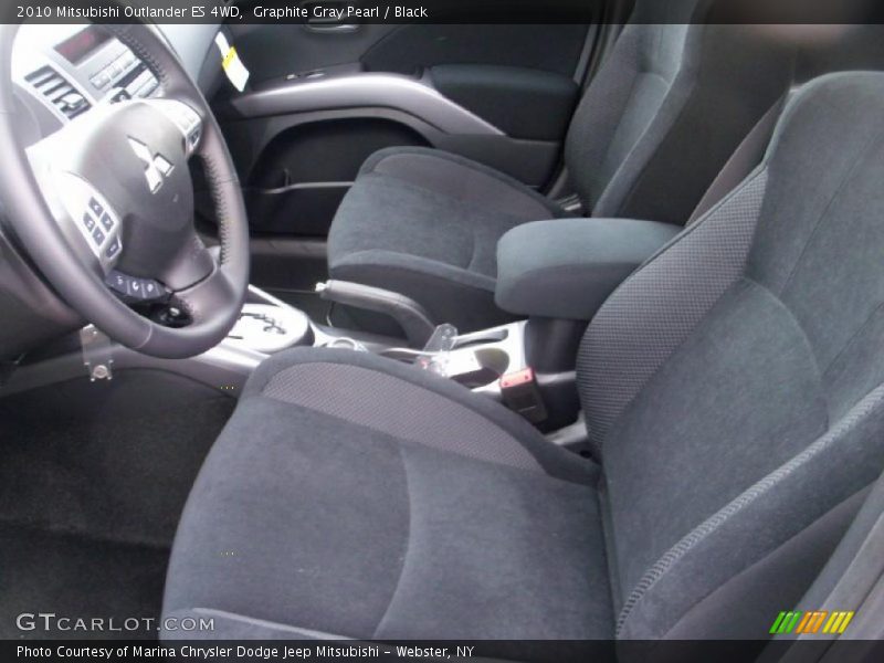 Graphite Gray Pearl / Black 2010 Mitsubishi Outlander ES 4WD