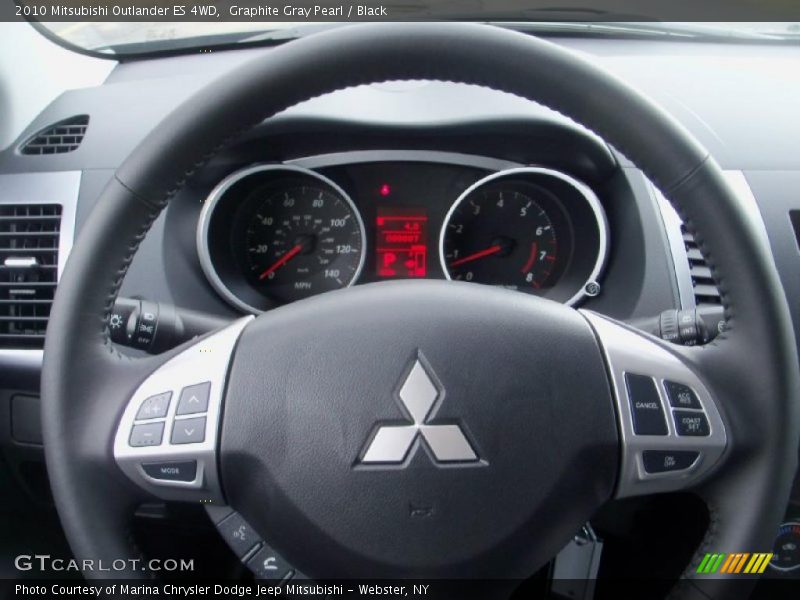Graphite Gray Pearl / Black 2010 Mitsubishi Outlander ES 4WD