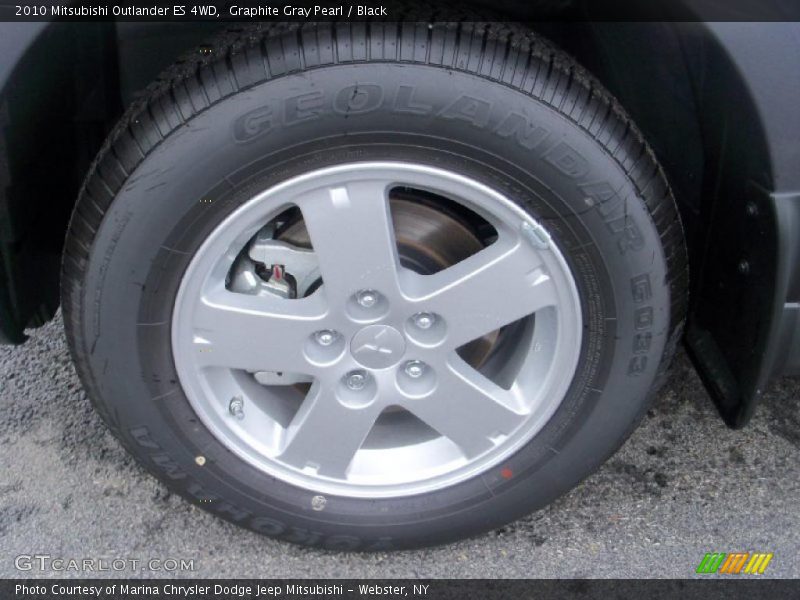 Graphite Gray Pearl / Black 2010 Mitsubishi Outlander ES 4WD