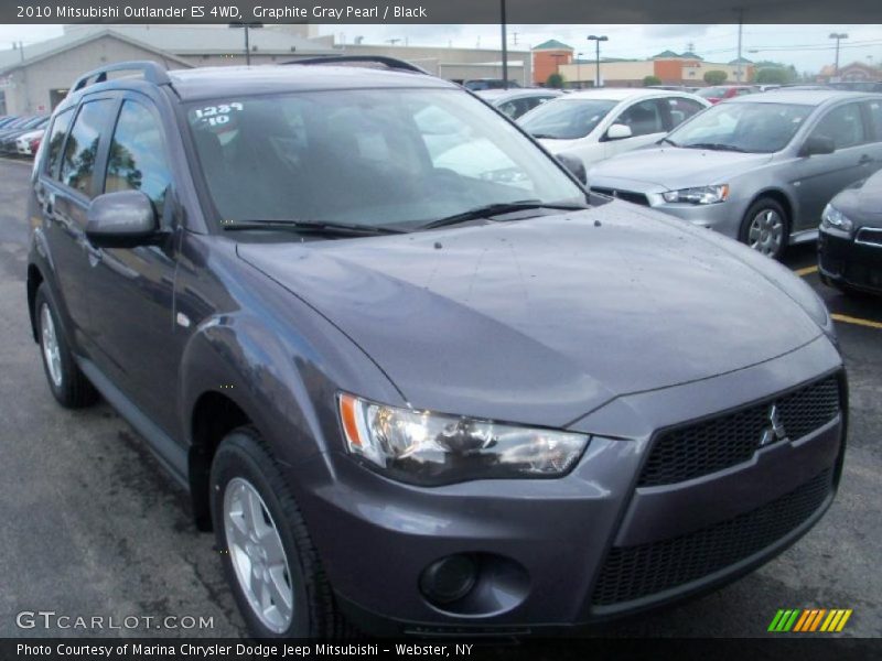 Graphite Gray Pearl / Black 2010 Mitsubishi Outlander ES 4WD