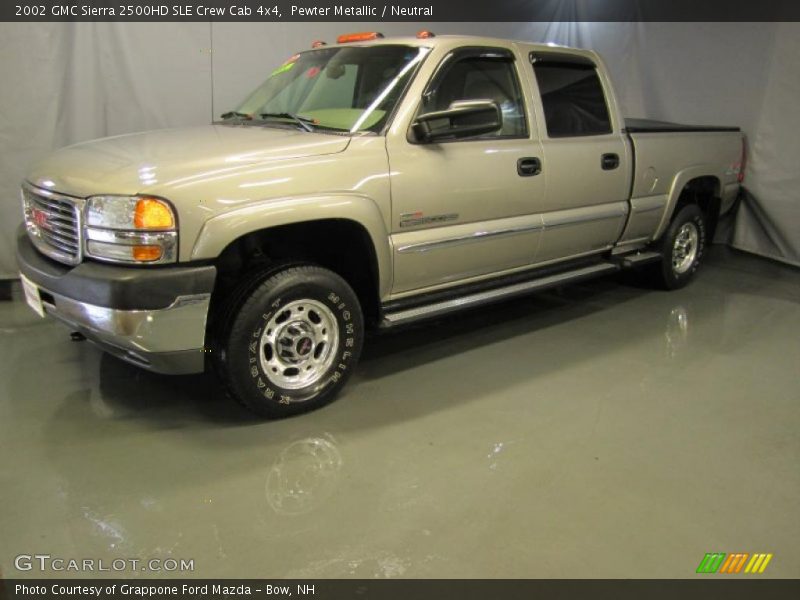 Pewter Metallic / Neutral 2002 GMC Sierra 2500HD SLE Crew Cab 4x4