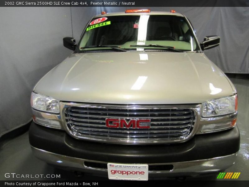 Pewter Metallic / Neutral 2002 GMC Sierra 2500HD SLE Crew Cab 4x4