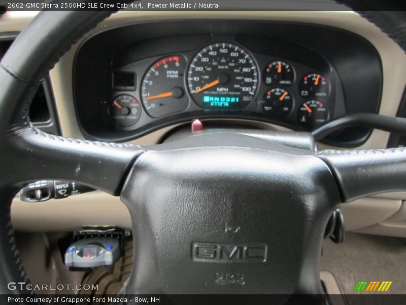 Pewter Metallic / Neutral 2002 GMC Sierra 2500HD SLE Crew Cab 4x4