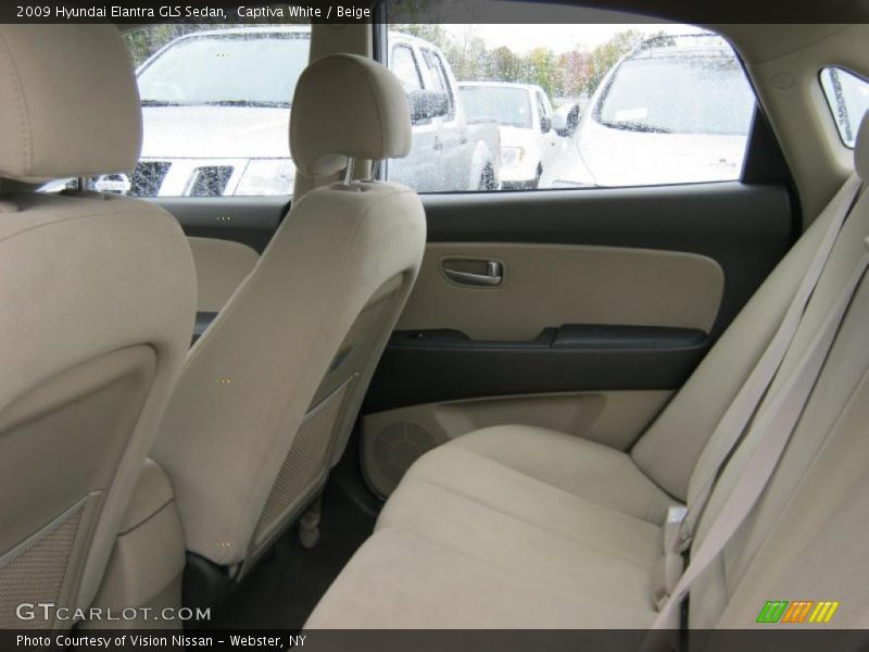 Captiva White / Beige 2009 Hyundai Elantra GLS Sedan