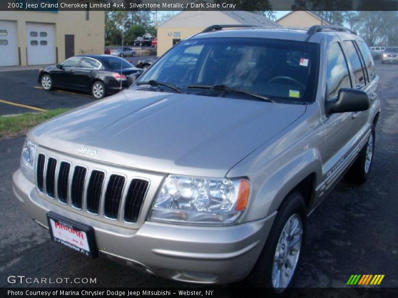 Silverstone Metallic / Dark Slate Gray 2002 Jeep Grand Cherokee Limited 4x4
