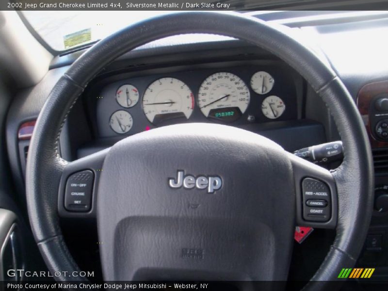 Silverstone Metallic / Dark Slate Gray 2002 Jeep Grand Cherokee Limited 4x4