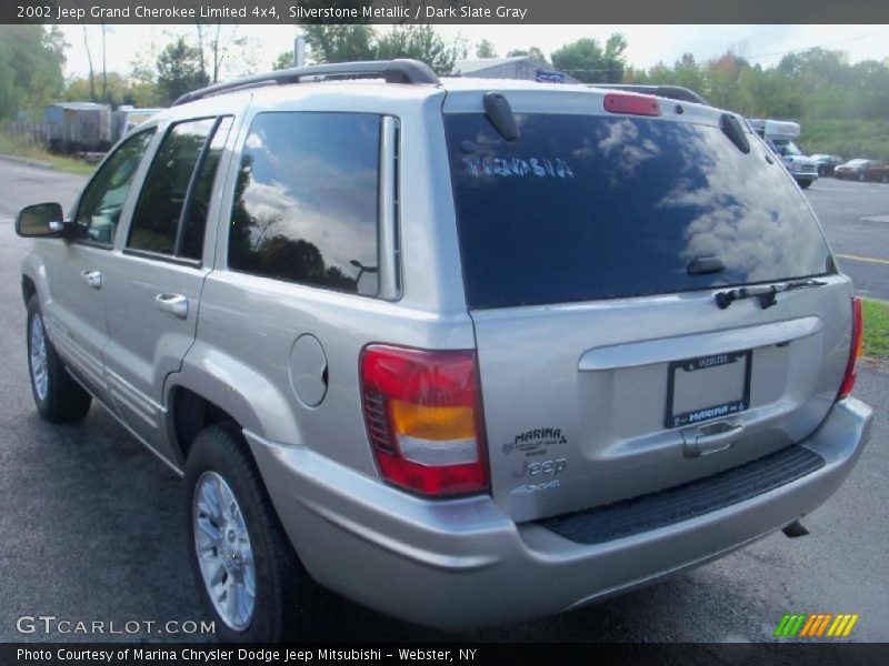 Silverstone Metallic / Dark Slate Gray 2002 Jeep Grand Cherokee Limited 4x4