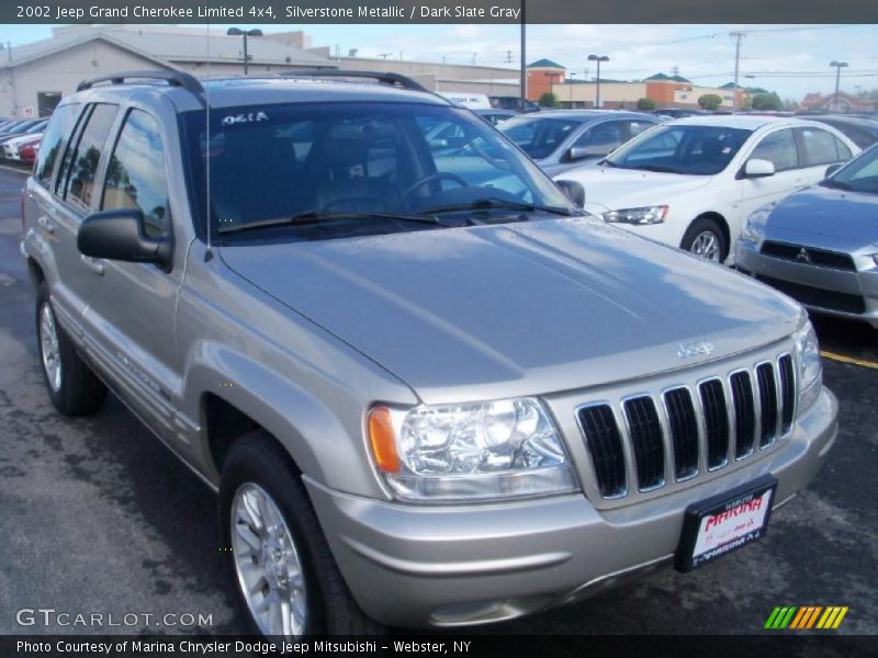 Silverstone Metallic / Dark Slate Gray 2002 Jeep Grand Cherokee Limited 4x4