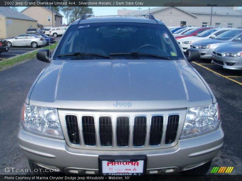 Silverstone Metallic / Dark Slate Gray 2002 Jeep Grand Cherokee Limited 4x4