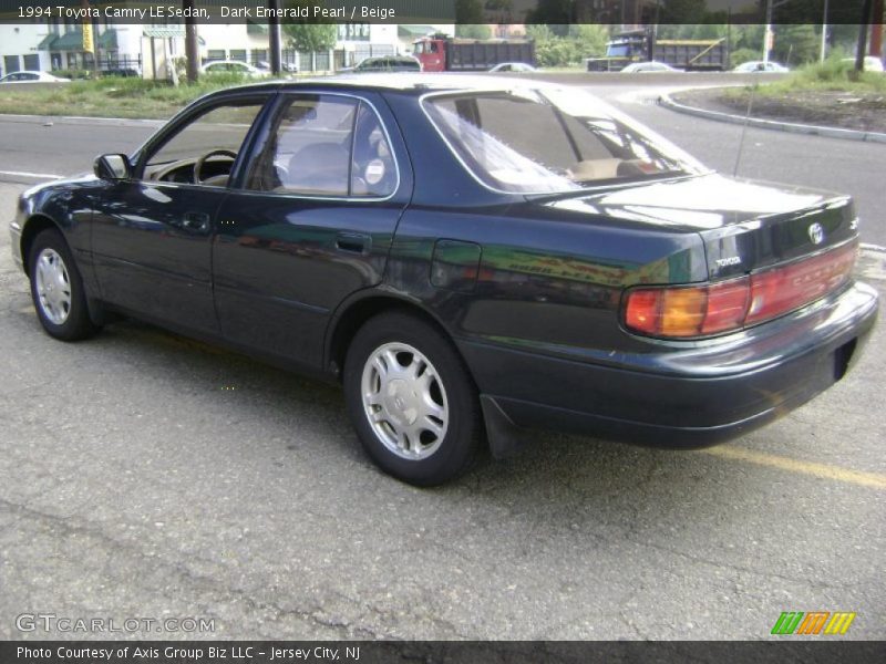 Dark Emerald Pearl / Beige 1994 Toyota Camry LE Sedan