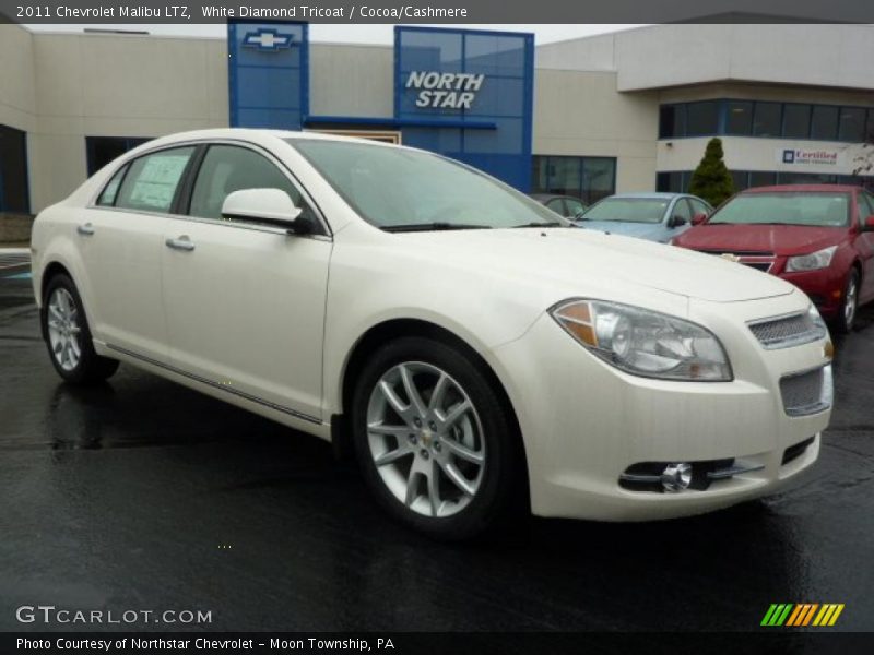 White Diamond Tricoat / Cocoa/Cashmere 2011 Chevrolet Malibu LTZ