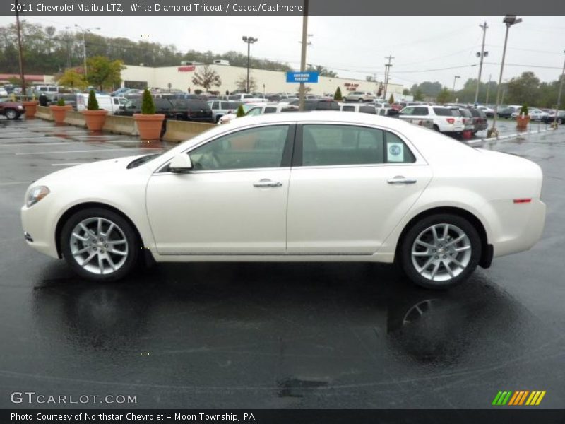 White Diamond Tricoat / Cocoa/Cashmere 2011 Chevrolet Malibu LTZ