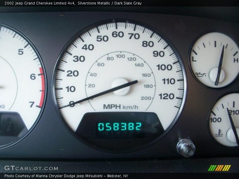 Silverstone Metallic / Dark Slate Gray 2002 Jeep Grand Cherokee Limited 4x4