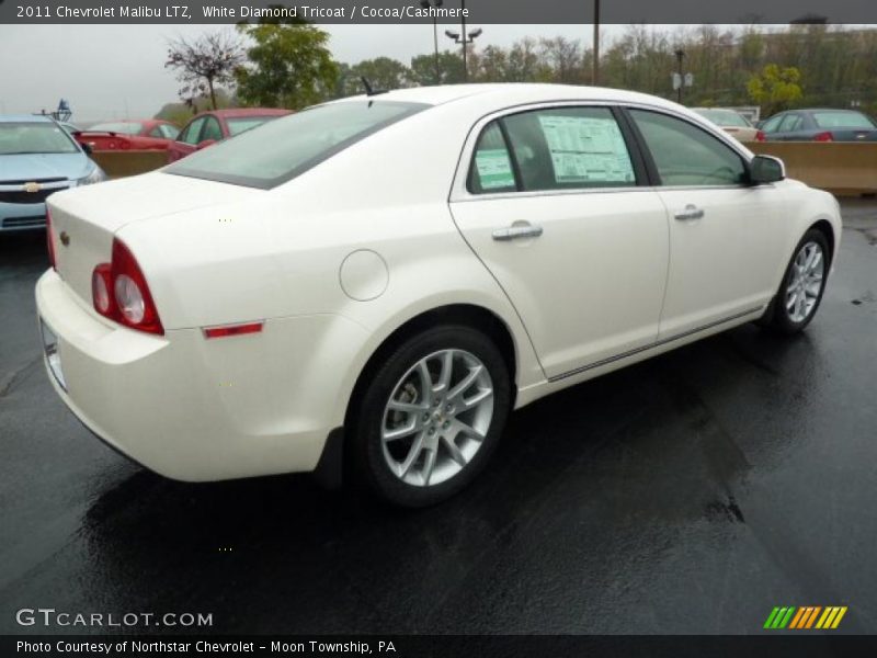 White Diamond Tricoat / Cocoa/Cashmere 2011 Chevrolet Malibu LTZ
