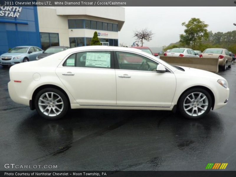 White Diamond Tricoat / Cocoa/Cashmere 2011 Chevrolet Malibu LTZ