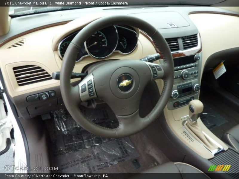 White Diamond Tricoat / Cocoa/Cashmere 2011 Chevrolet Malibu LTZ
