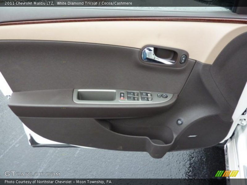 White Diamond Tricoat / Cocoa/Cashmere 2011 Chevrolet Malibu LTZ