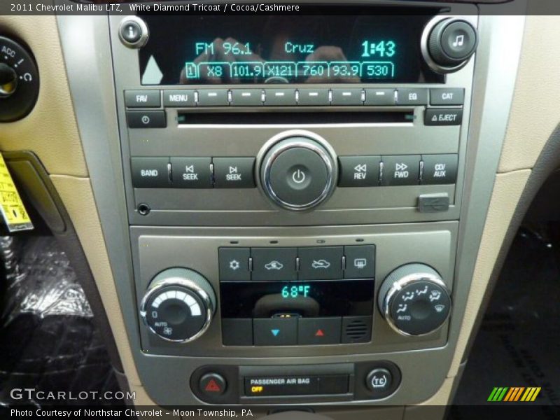White Diamond Tricoat / Cocoa/Cashmere 2011 Chevrolet Malibu LTZ
