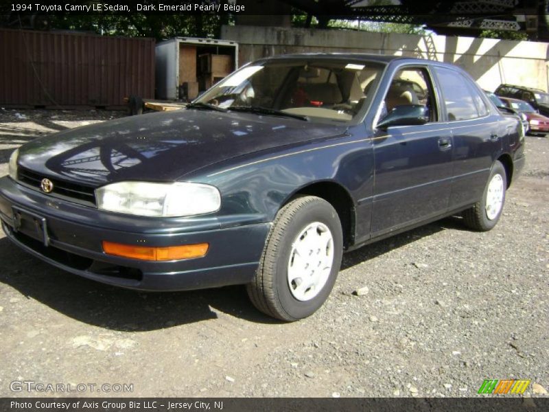 Dark Emerald Pearl / Beige 1994 Toyota Camry LE Sedan